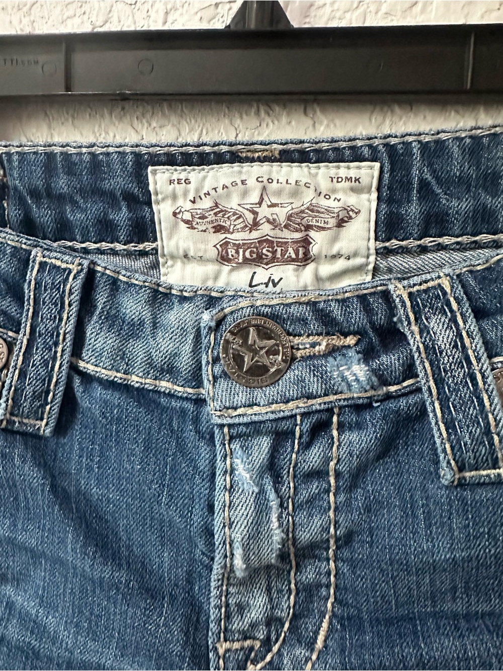 ❗️ Short Regular Denim Cutoff Shorts - Blue - Big Star LIV Size 28 - Picture 4 of 10
